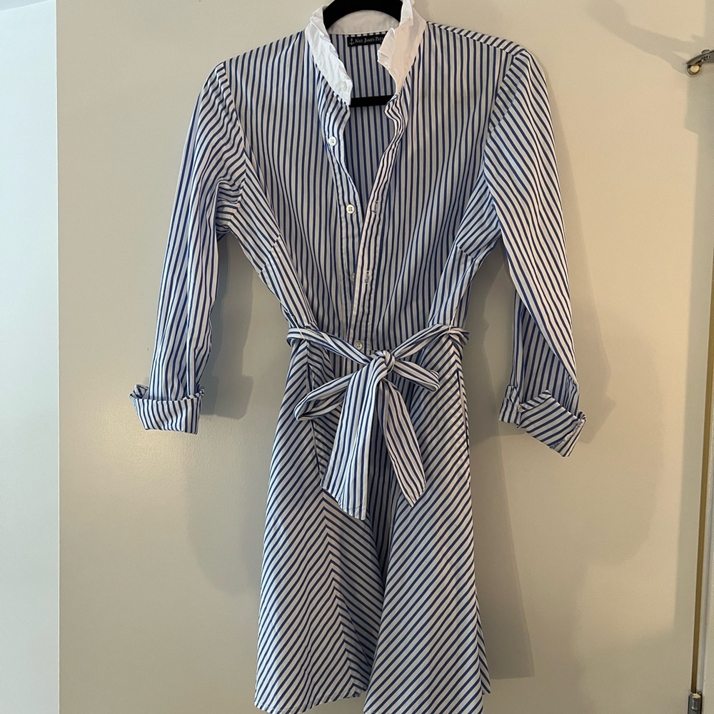 KJP Blue and White Striped Mini dress